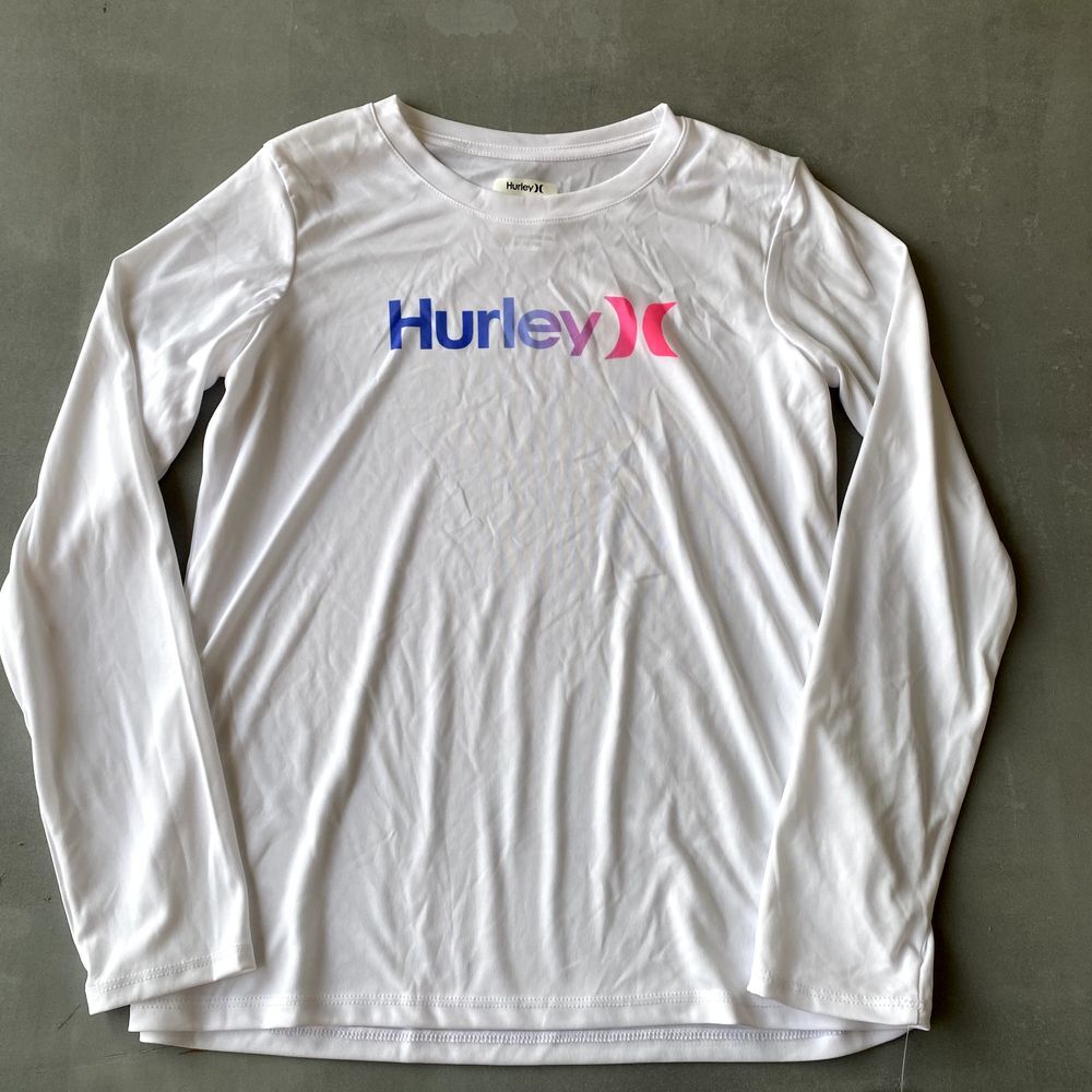 Hurley Shirt‎ Girls 14/16 Youth Sun Protection Beach White UPF 50 New